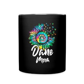 Great Dane Mom Sunflower Dane Lovers - Full Colour Mug - black - Front