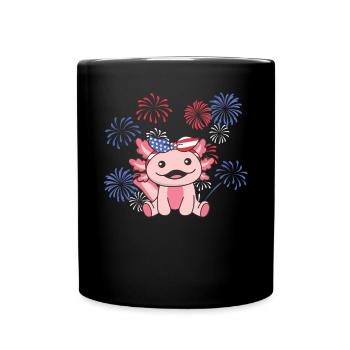 4 juillet American Axolotl for Kids USA - Mug uni - noir - Devant
