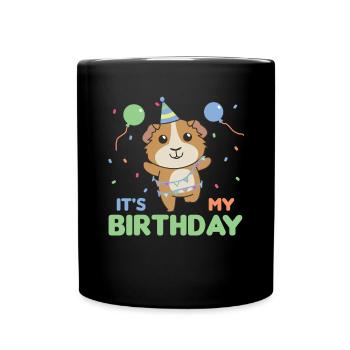 Cochon d’Inde pour l’anniversaire des enfants c’est mon - Mug uni - noir - Devant