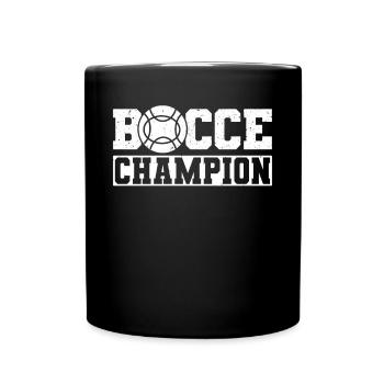 Cadeau de chemise de champion de pétanque - Mug uni - noir - Devant