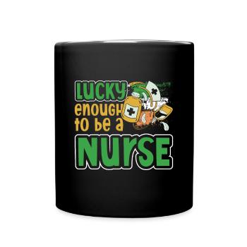 Infirmière de la Saint-Patrick - Mug uni - noir - Devant