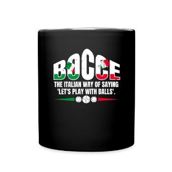 Cadeau de chemise de joueur de pétanque - Mug uni - noir - Devant