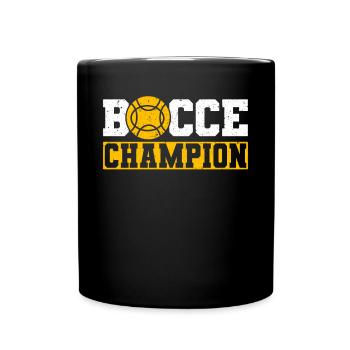 Cadeau de chemise de champion de pétanque - Mug uni - noir - Devant