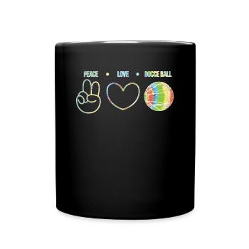 Chemise de pétanque Peace Love - Mug uni - noir - Devant
