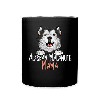 Alaskan Malamute Dog - Full Colour Mug - black - Front