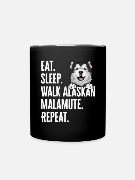 Alaskan Malamute Hund - Tasse einfarbig - Schwarz