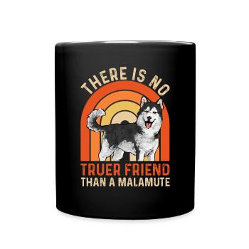 Alaskan Malamute Hund - Tasse einfarbig - Schwarz - Vorne