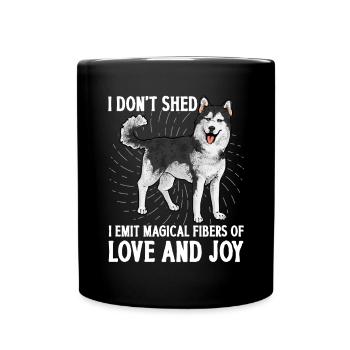 Alaskan Malamute Hund - Tasse einfarbig - Schwarz - Vorne
