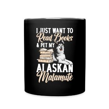 Alaskan Malamute Hund - Tasse einfarbig - Schwarz - Vorne
