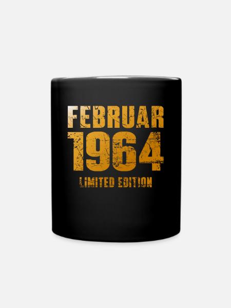 Legendär Seit Februar 1964 Geburtstag Geschenk - Tasse einfarbig - Schwarz
