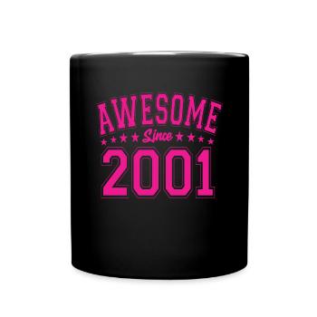 Génial Depuis 2001 Anniversaire 2001 Millésime 2001 - Mug uni - noir - Devant