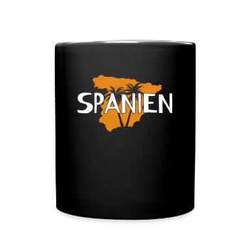 Spanien - Tasse einfarbig - Schwarz - Vorne