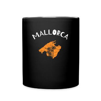 Mallorca - Tasse einfarbig - Schwarz - Vorne