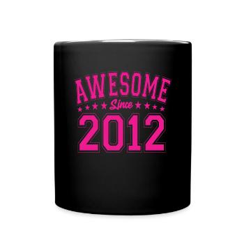 Awesome Since 2012 Birthday 2012 Vintage 2012 - Full Colour Mug - black - Front