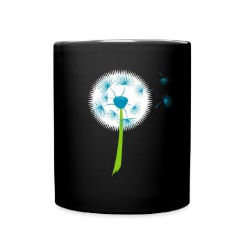 Beautiful White Dandelion Flowers Dandelion - Full Colour Mug - black - Front