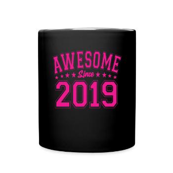 Awesome Since 2019 Birthday 2019 Vintage 2019 - Full Colour Mug - black - Front