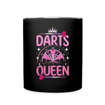 Reine des fléchettes - Mug uni - noir - Devant