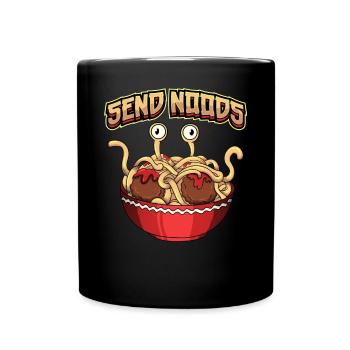 Fliegendes Spaghettimonster Pastafari Pastafari - Tasse einfarbig - Schwarz - Vorne