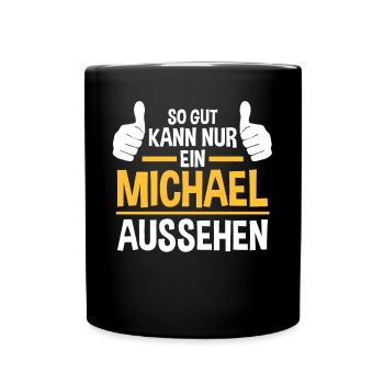 Michael - Tasse einfarbig - Schwarz - Vorne