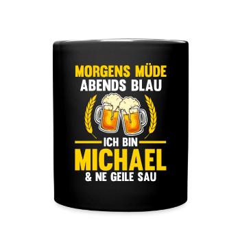 Michael - Tasse einfarbig - Schwarz - Vorne