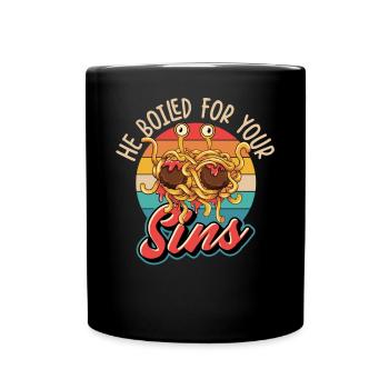 Spaghetti volant Monster FSM Retro - Mug uni - noir - Devant