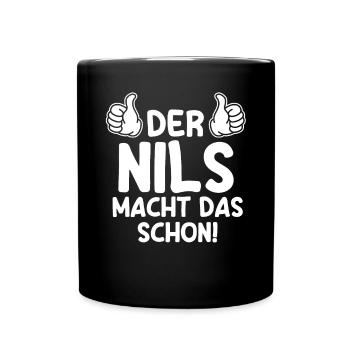 Nils - Tasse einfarbig - Schwarz - Vorne