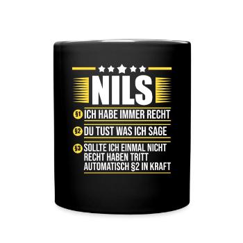 Nils - Tasse einfarbig - Schwarz - Vorne