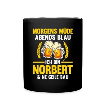 Norbert - Tasse einfarbig - Schwarz - Vorne