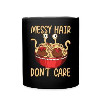 Fliegendes Spaghettimonster Pastafari - Tasse einfarbig - Schwarz - Vorne