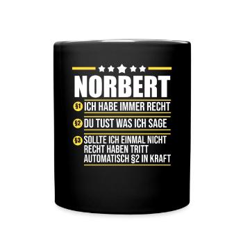 Norbert - Tasse einfarbig - Schwarz - Vorne