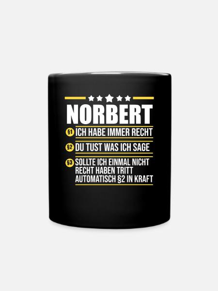 Norbert - Tasse einfarbig - Schwarz