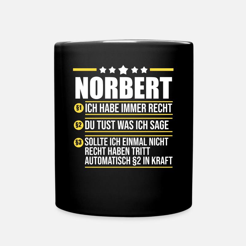 Norbert - Tasse einfarbig - Schwarz