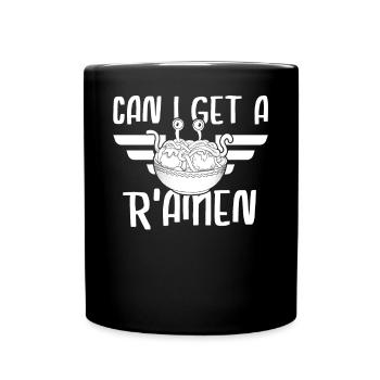 Flying Spaghetti Monster FSM Pastafarian - Full Colour Mug - black - Front