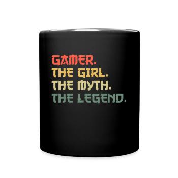 Gamer, la fille, le mythe, le - Mug uni - noir - Devant