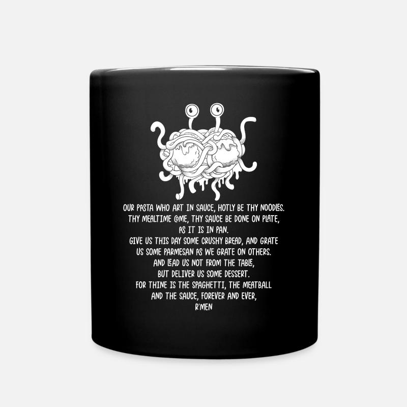 Monstre Spaghetti Volant FSM Pastafari - Mug uni - noir