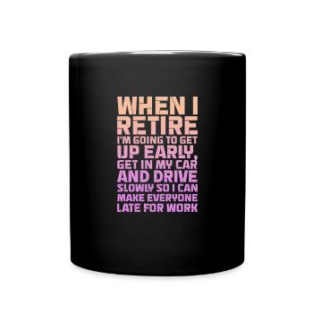 Pension de retraite Pension de pensionné Cadeau de pension de pensionné - Mug uni - noir - Devant