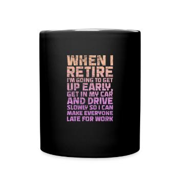 Retirement - Full Colour Mug - black - Front