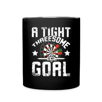 A close threesome is my goal - Full Colour Mug - black - Front