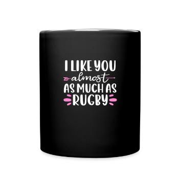 Rugby - Tasse einfarbig - Schwarz - Vorne
