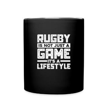 Rugby - Tasse einfarbig - Schwarz - Vorne