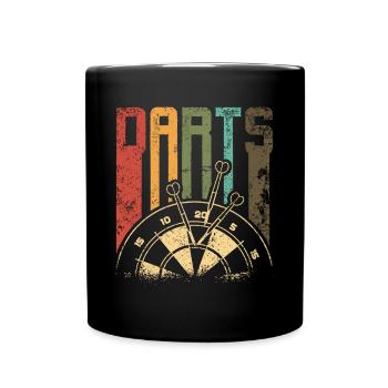 Fléchettes rétro vintage - Mug uni - noir - Devant
