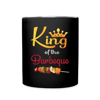 Lustiger Grill-Spruch I Grillen Motiv - Tasse einfarbig - Schwarz - Vorne