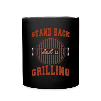 Lustiger Grill-Spruch I Grillen Motiv - Tasse einfarbig - Schwarz - Vorne