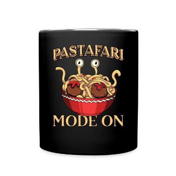 Monstre spaghetti volant FSM Pastafarian - Mug uni - noir - Devant