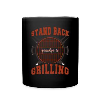 Lustiger Grill-Spruch I Grillen Motiv - Tasse einfarbig - Schwarz - Vorne