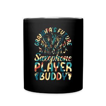 Bébé saxophoniste - Grandpa’s Future Saxophone Play - Mug uni - noir - Devant