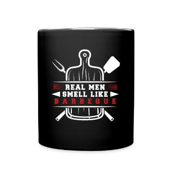 Lustiger Grill-Spruch I Grillen Motiv - Tasse einfarbig - Schwarz - Vorne