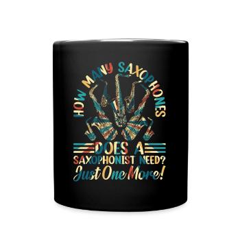 De combien de saxophones un saxophoniste a-t-il besoin ? Saxop - Mug uni - noir - Devant