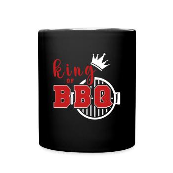 Lustiger Grill-Spruch I Grillen Motiv - Tasse einfarbig - Schwarz - Vorne