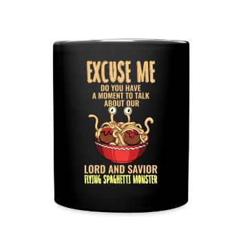 Spaghetti volant Monster FSM Pastafari Pastafar - Mug uni - noir - Devant
